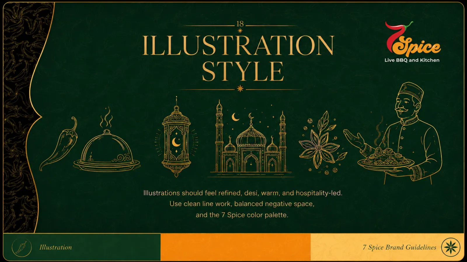 7 Spice hand-drawn illustration style