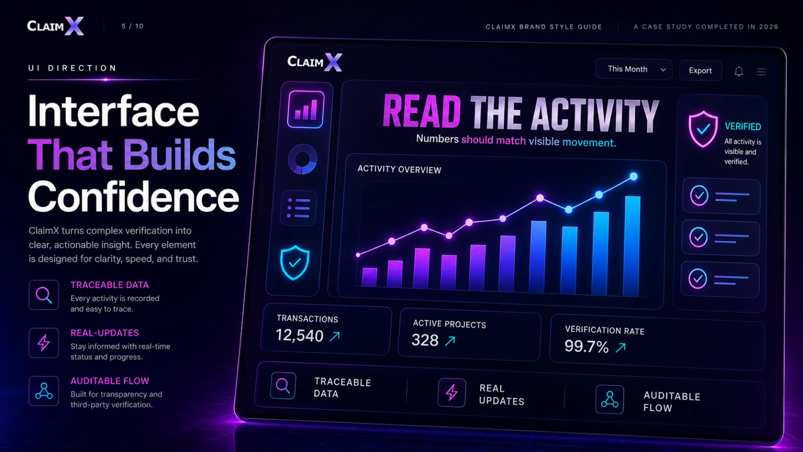 ClaimX interface UI direction