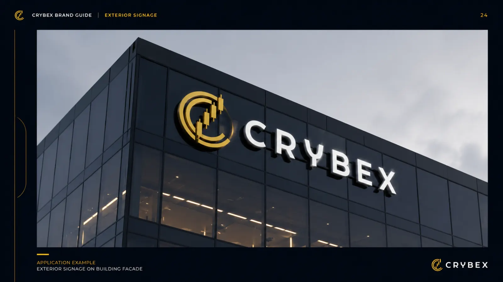 Crybex architectural building signage