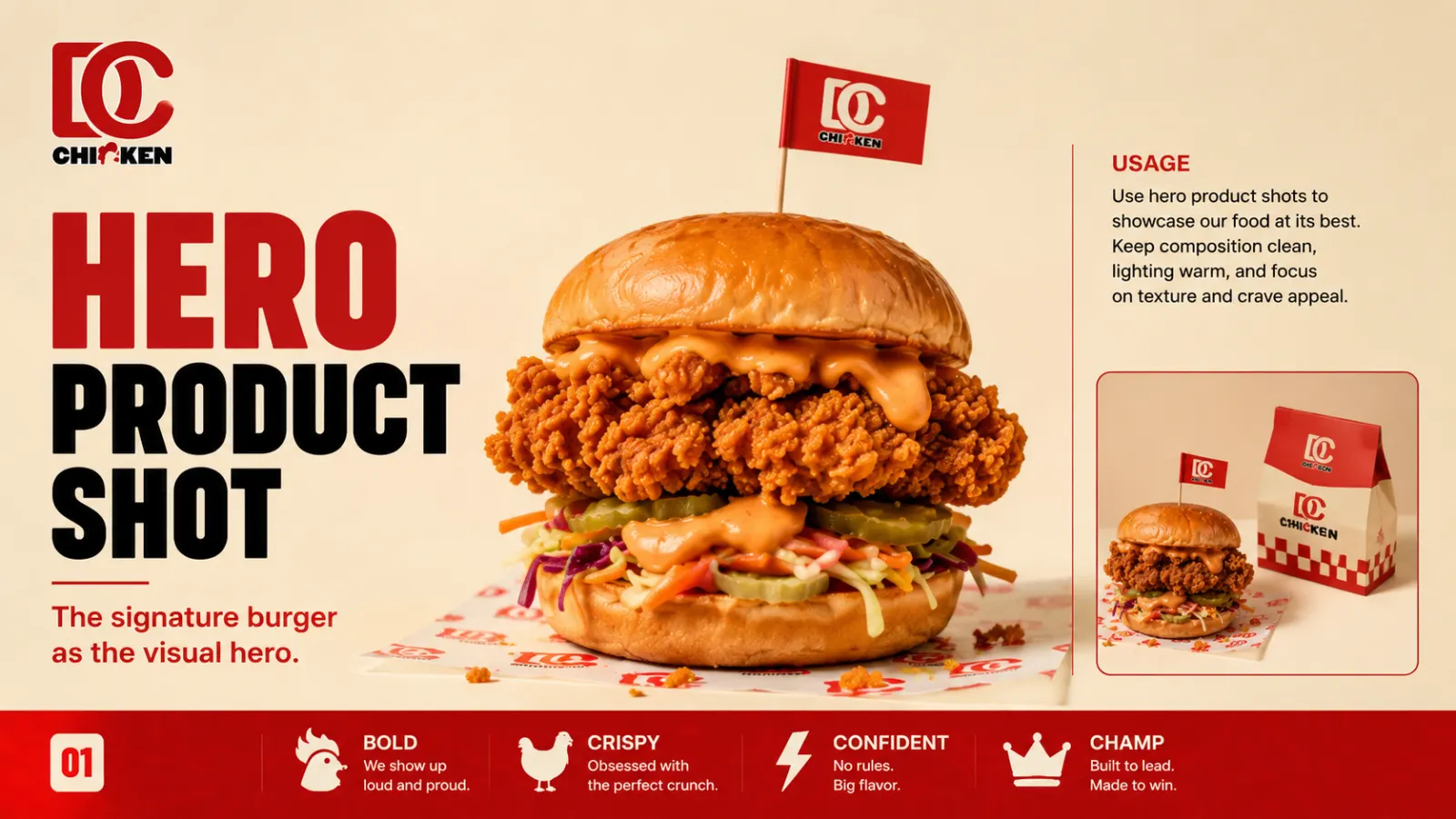 DC Chicken hero food photography